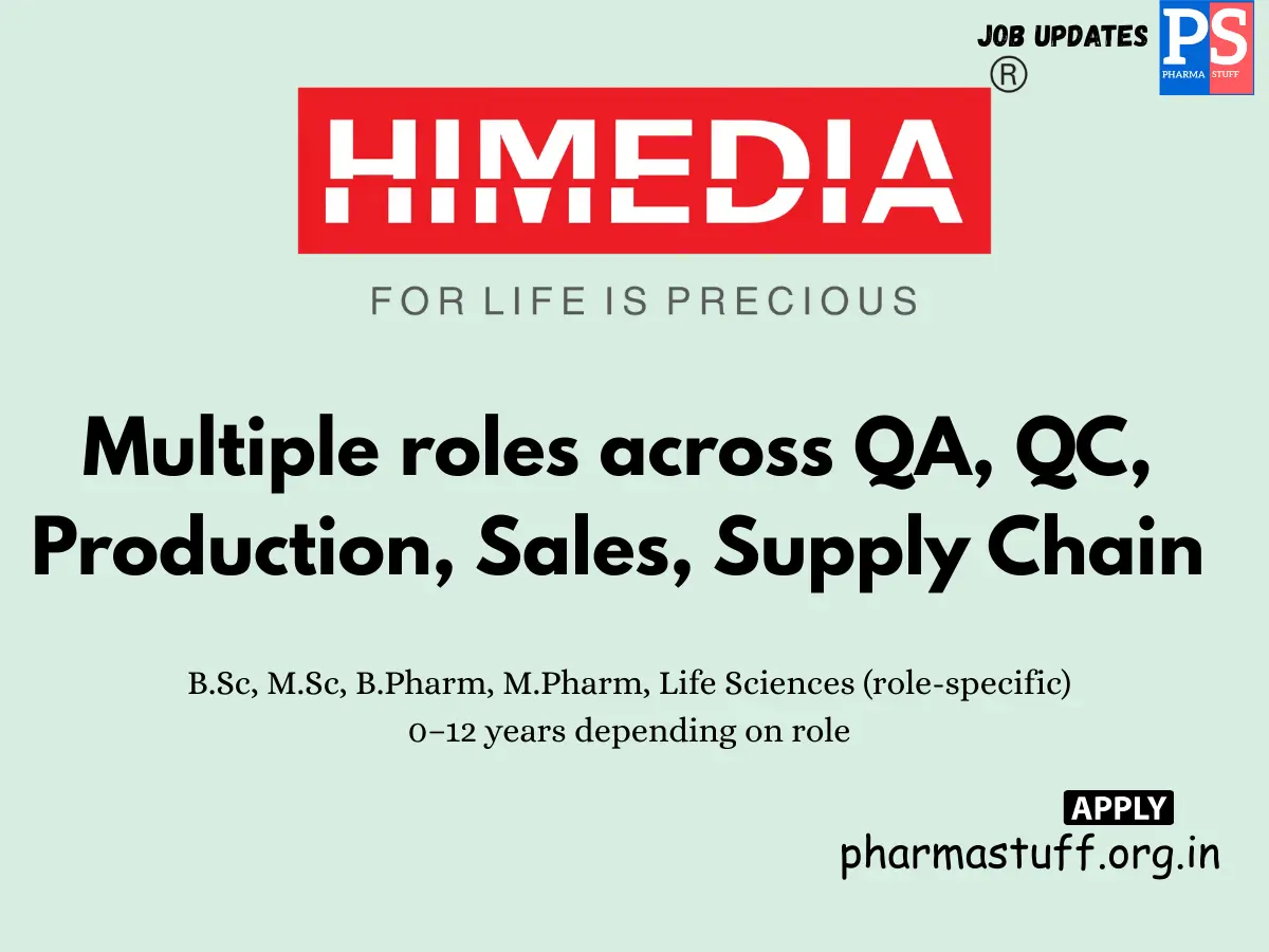 HiMedia Hiring Multiple roles across QA QC Production Sales Supply Chain