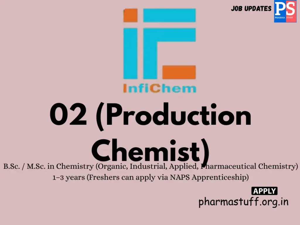 Infichem Hiring Production Chemist
