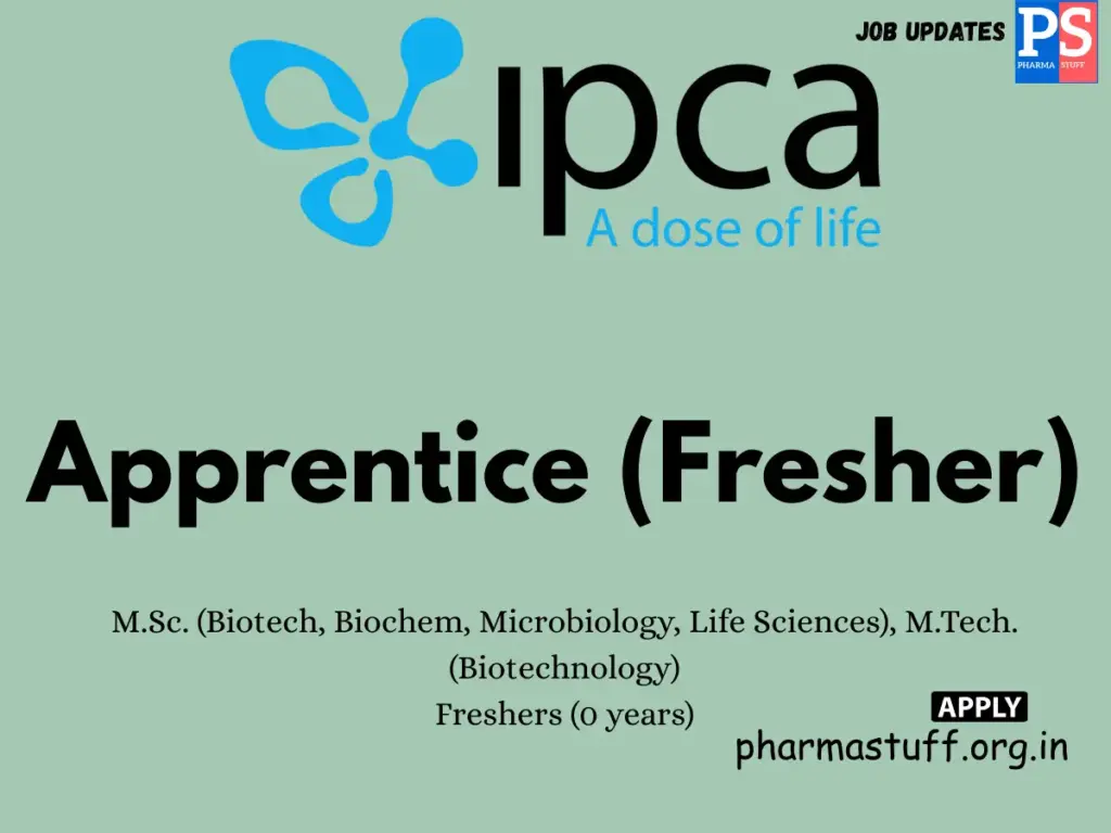 Ipca Labs Hiring Apprentice (Fresher) 1 Ipca Labs Hiring Apprentice (Fresher)
