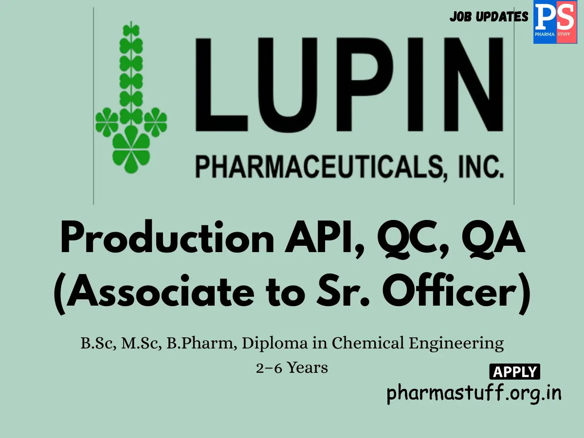 Lupin Walk In Production QC QA