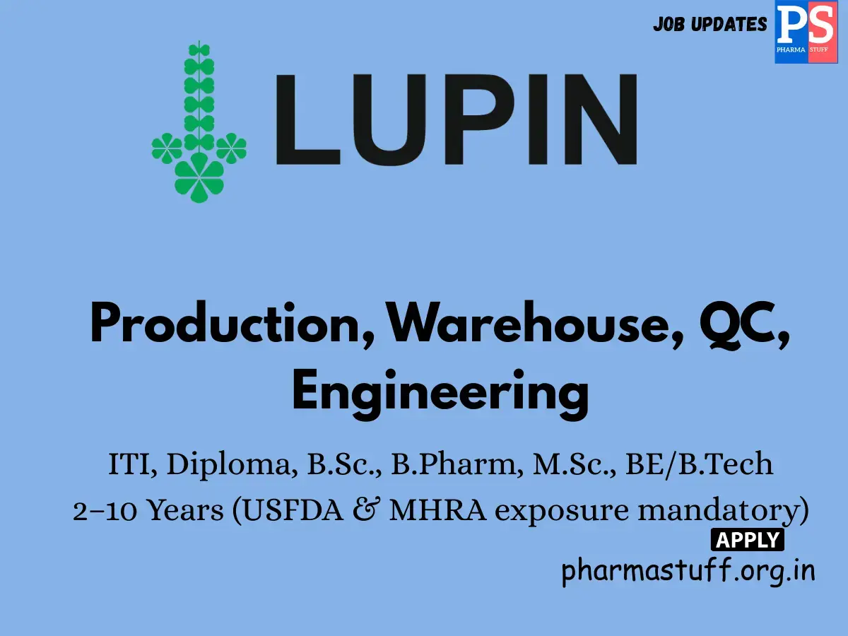 Lupin conducting walk in Production QC Warehouse Engineering 3