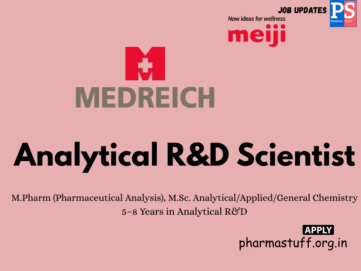 Medreich Hiring Analytical RD Scientists