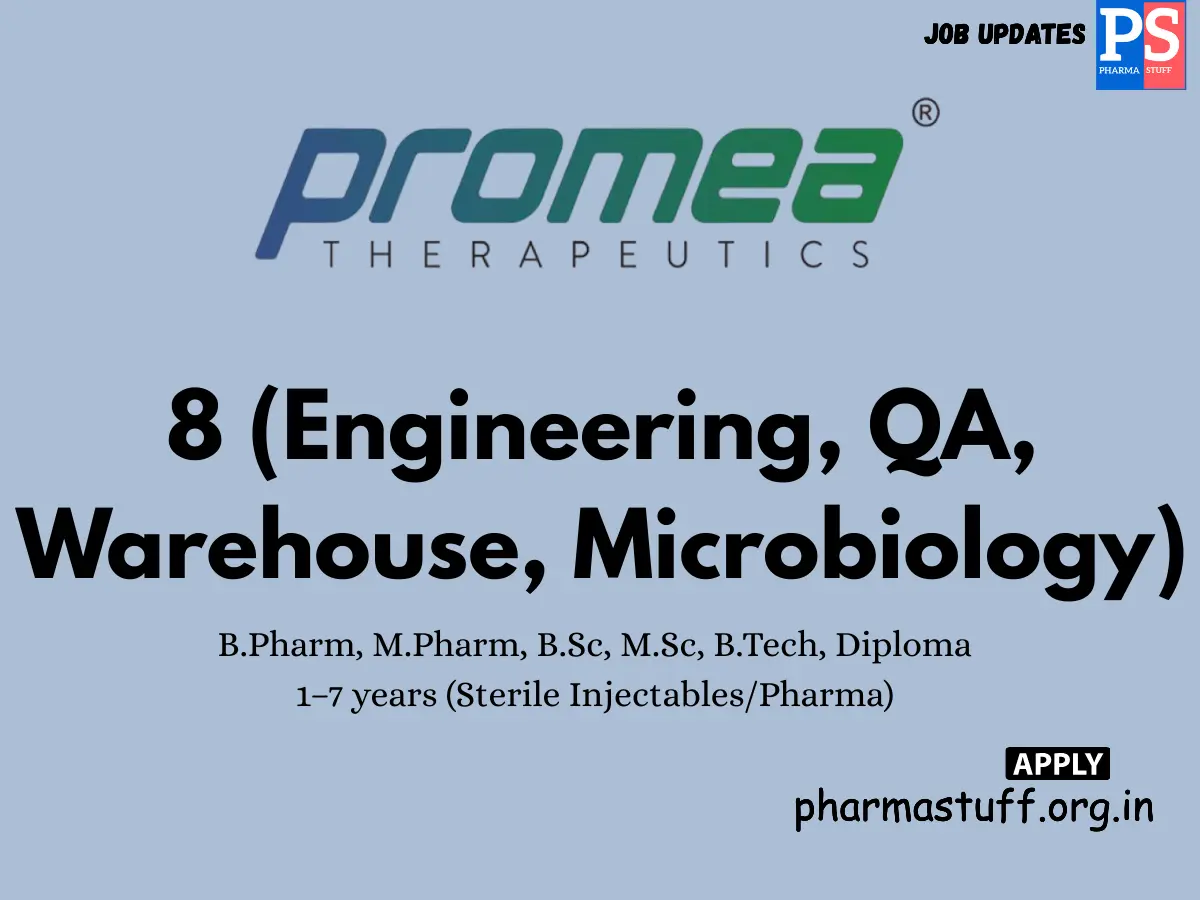 Promea Hiring Engineering QA Warehouse Microbiology