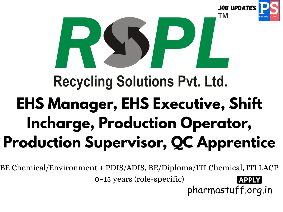 RSPL Hiring EHS Production