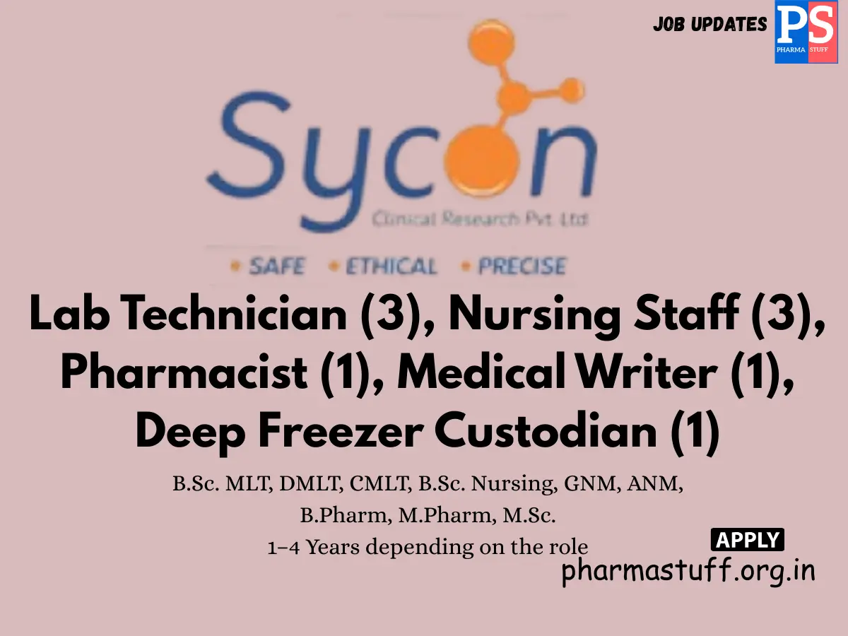 Sycon CRO Hiring Multiple Openings