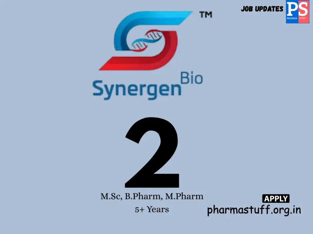 Synergen Bio Hiring Operator