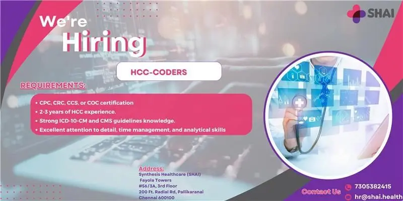 Synthesis Healthcare Hiring HCC Medical Coders 3 Synthesis Healthcare Hiring HCC Medical Coders