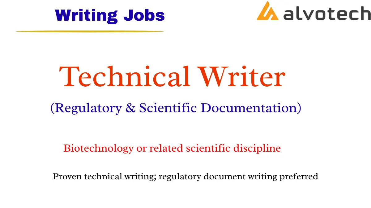 Technical Writer Vacancy Alvotech Regulatory Scientific Documentation