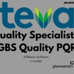 Teva Pharmaceuticals walk-in Quality Specialist II