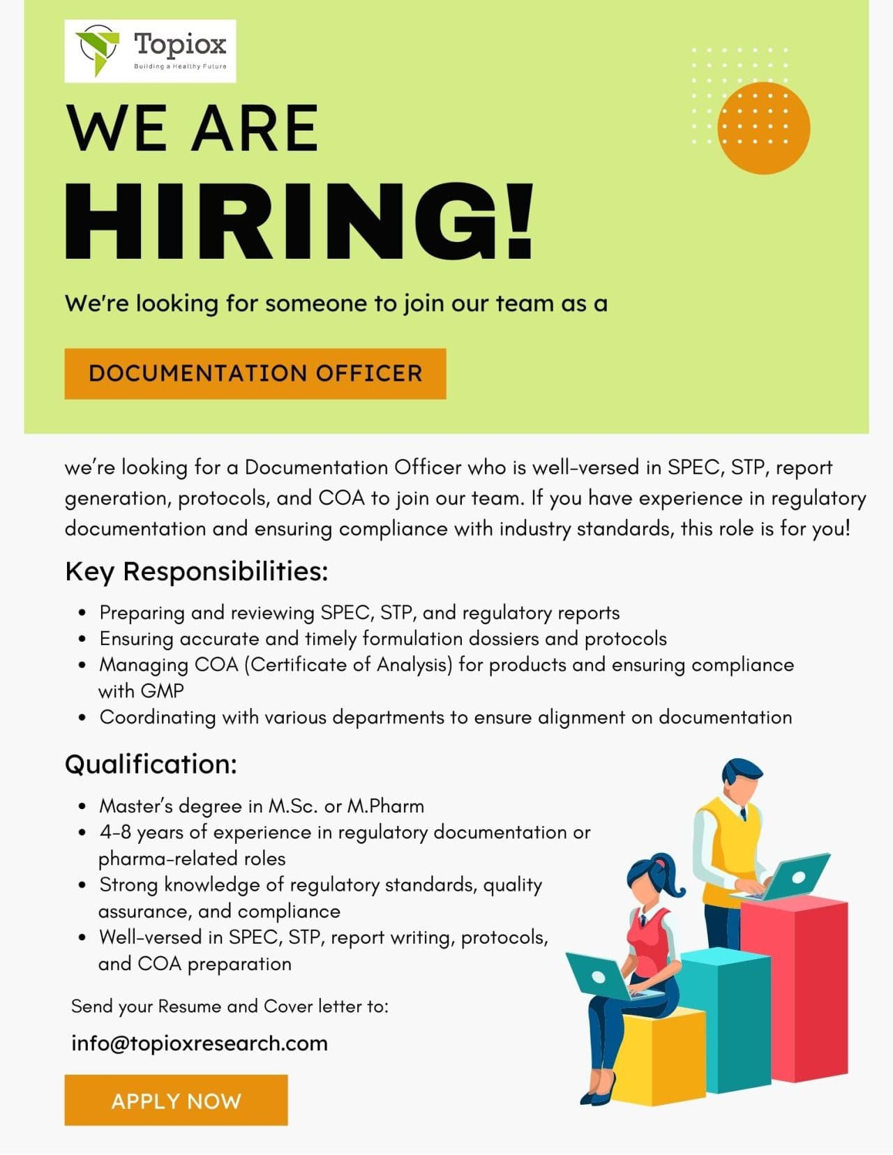Topiox Hiring Documentation Officer 3 Topiox Hiring Documentation Officer