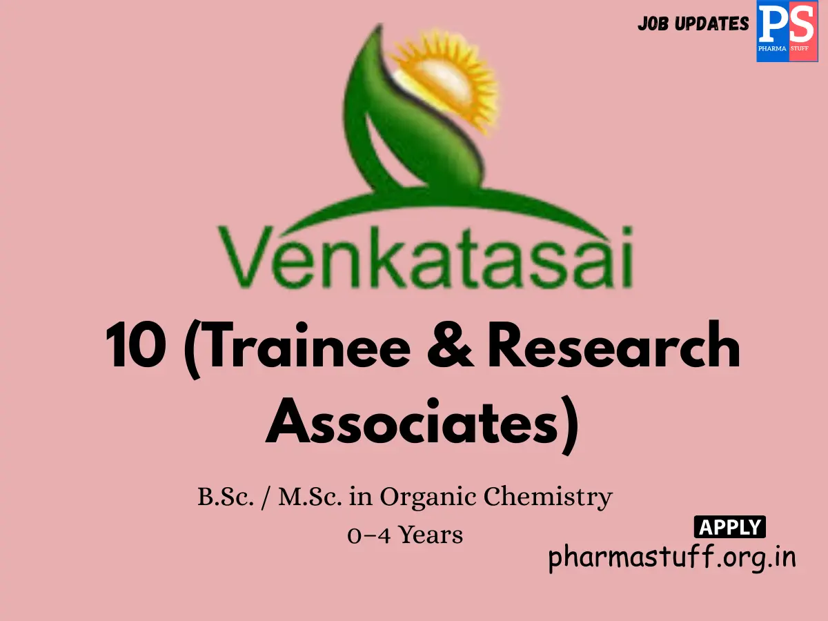 Venkatasai Life Sciences Walk in Trainee Research Associates 1
