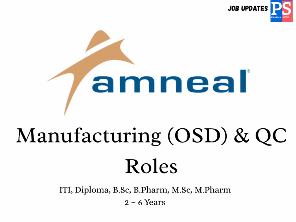Amneal Walk-In Manufacturing & QC 1 Amneal Walk-In Manufacturing & QC