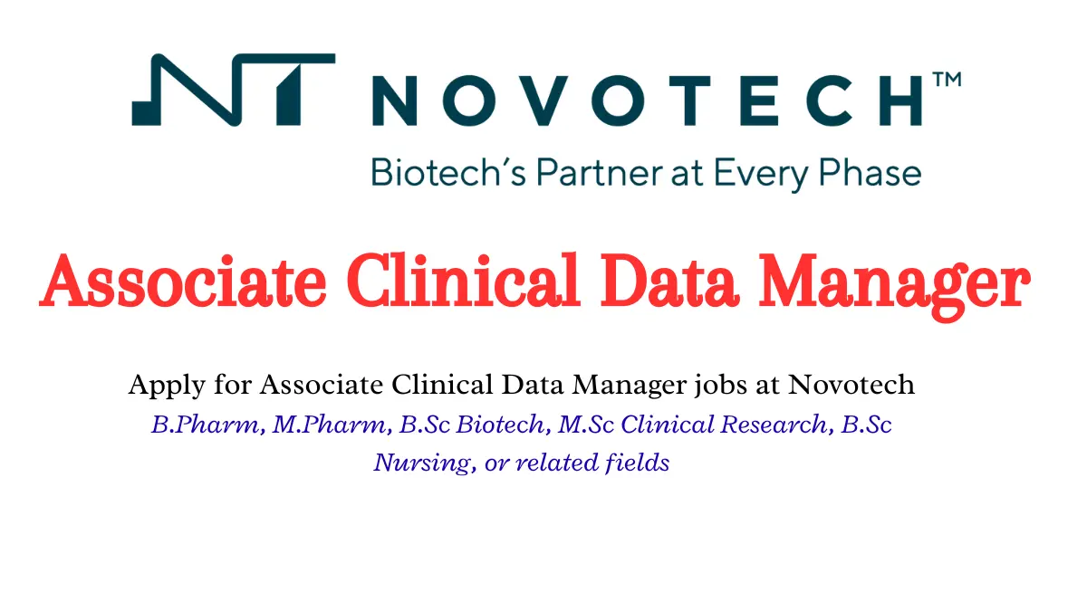 Apply for Associate Clinical Data Manager jobs at Novotech
