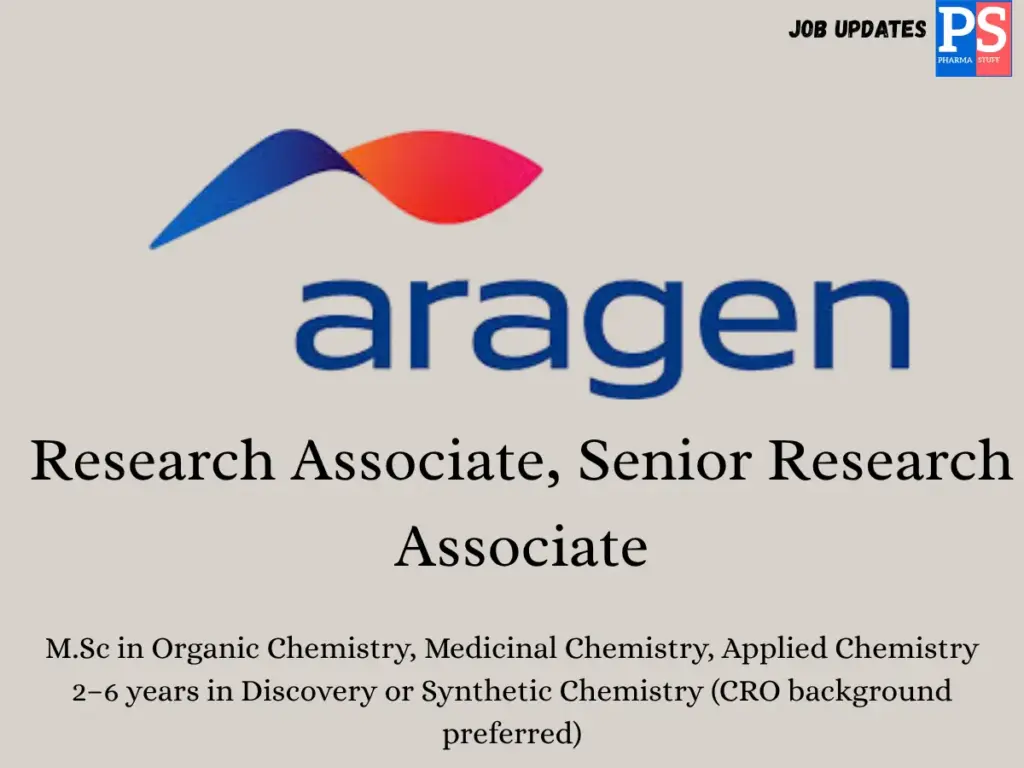 Aragen Walk-In Research Associate,Senior Research Associate 1 Aragen Walk-In Research Associate and Senior Research Associate