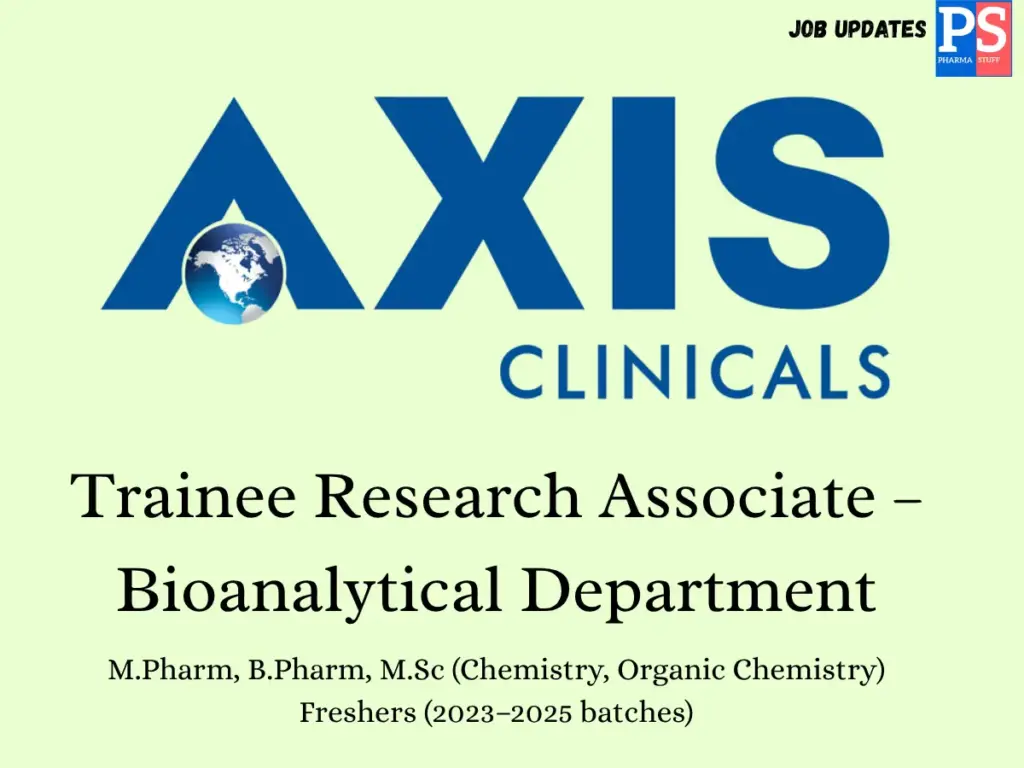Axis Clinicals Walk-In Trainee Research Associate