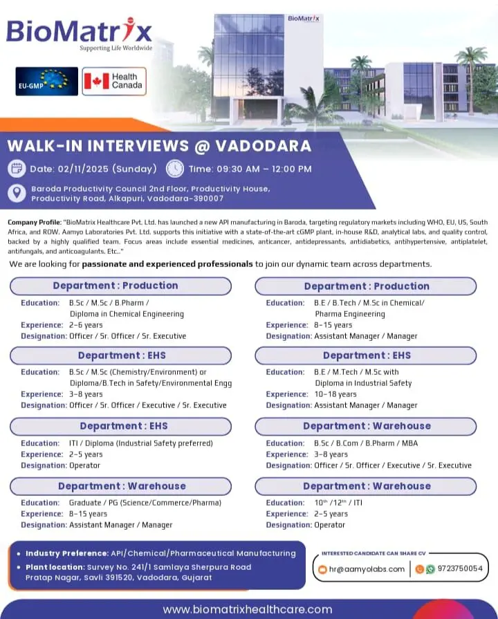 BioMatrix Healthcare Walk-In Production/EHS/Warehouse 3 BioMatrix Healthcare Walk-In Production/EHS/Warehouse