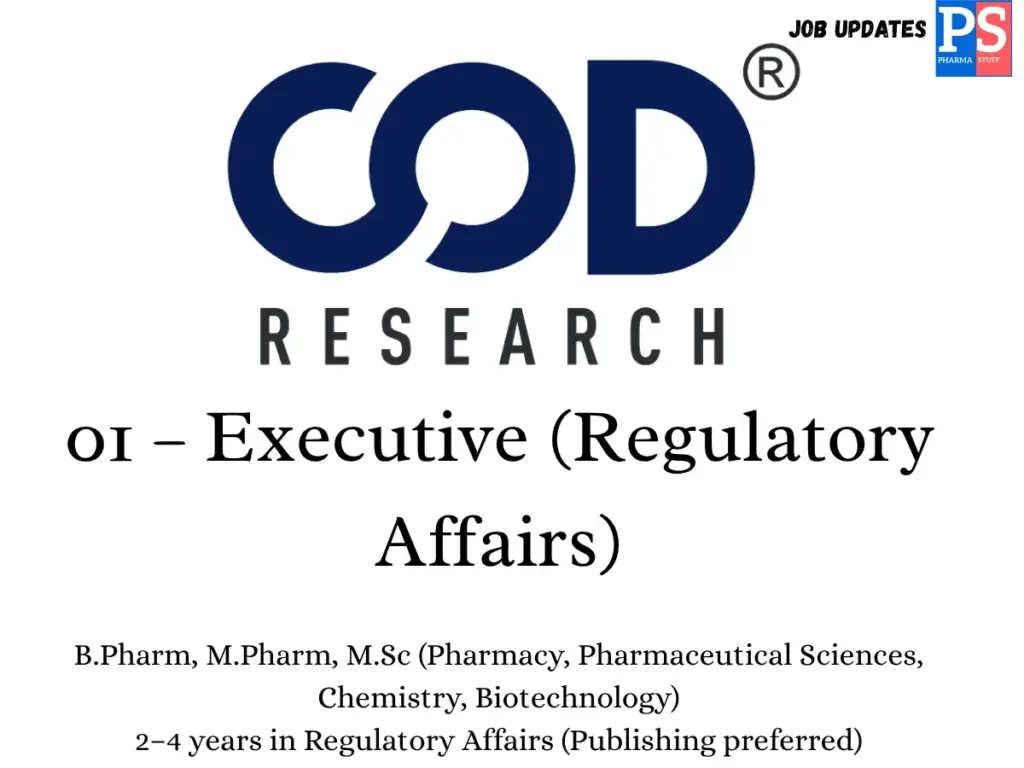 COD Research Hiring Executive Regulatory Affairs 1 COD Research Hiring Executive Regulatory Affairs