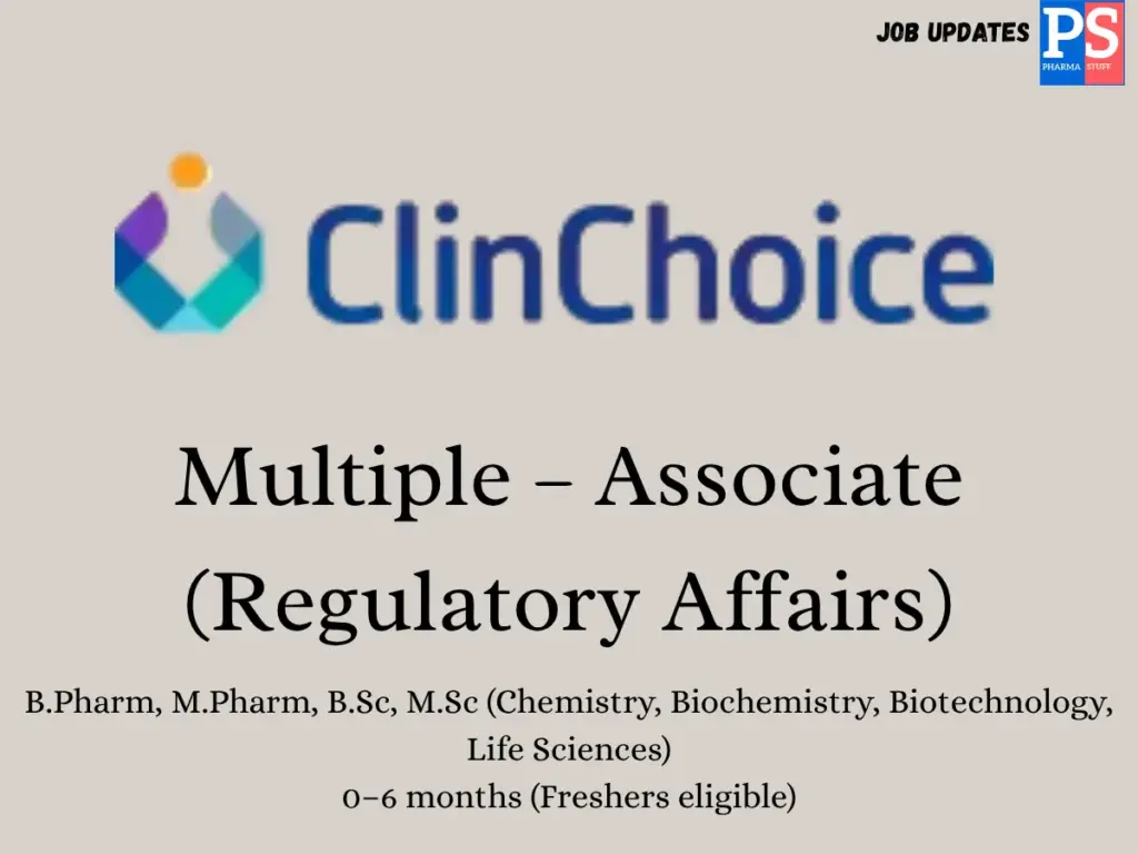 ClinChoice Hiring Associate – Regulatory Affairs 1 ClinChoice Hiring Associate – Regulatory Affairs