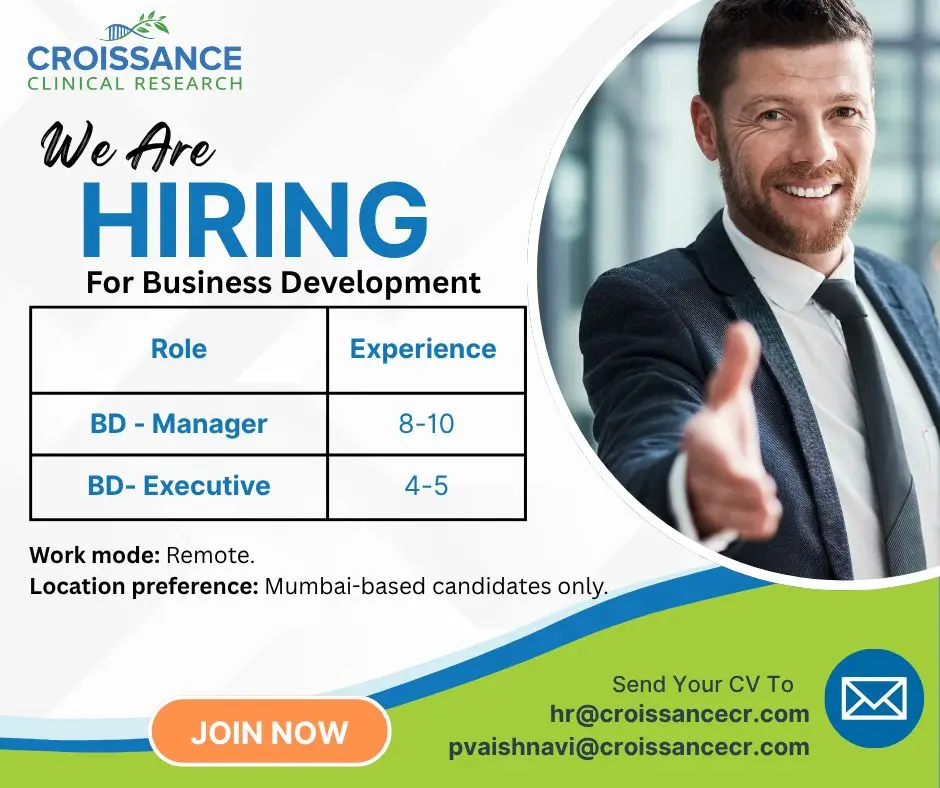 Croissance Clinical Research Hiring Business Development 3 Croissance Clinical Research Hiring Business Development