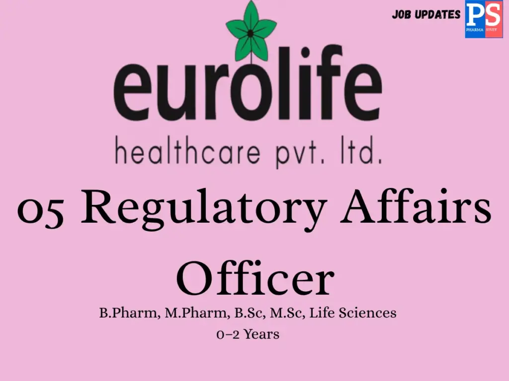 Eurolife Healthcare Hiring Regulatory Affairs Officer