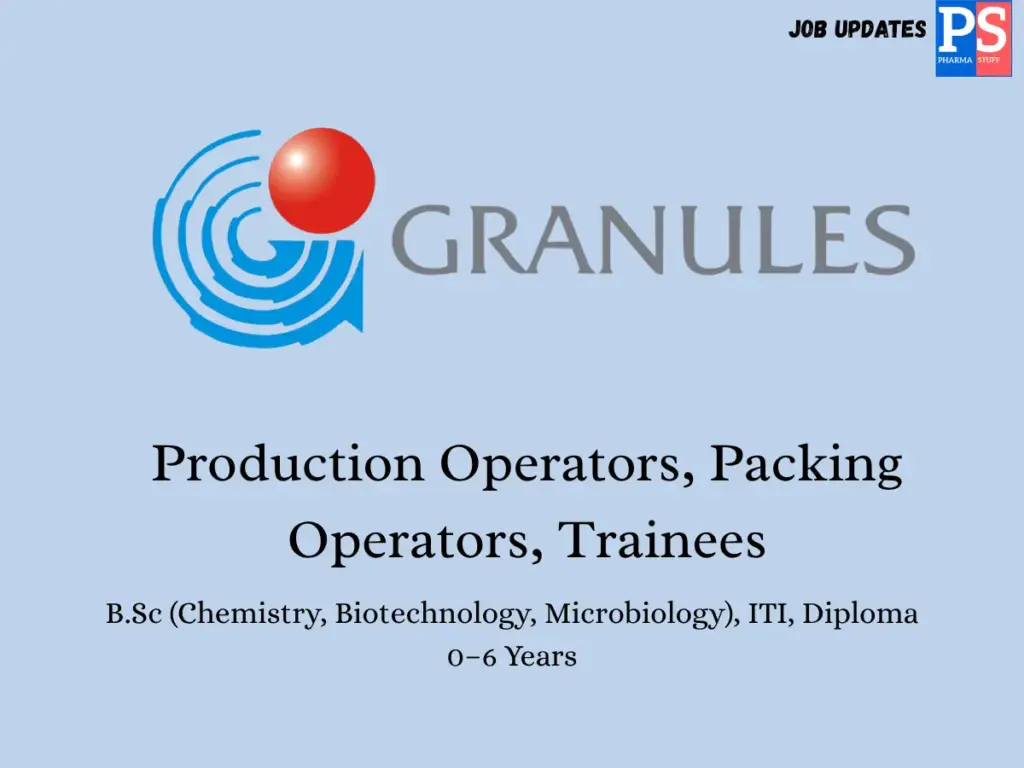 Granules Life Sciences Walk-in for Production & Packing
