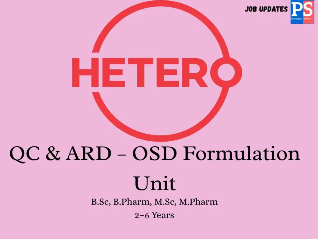 Hetero Walk-in QC & ARD 1 Hetero Walk-in QC & ARD