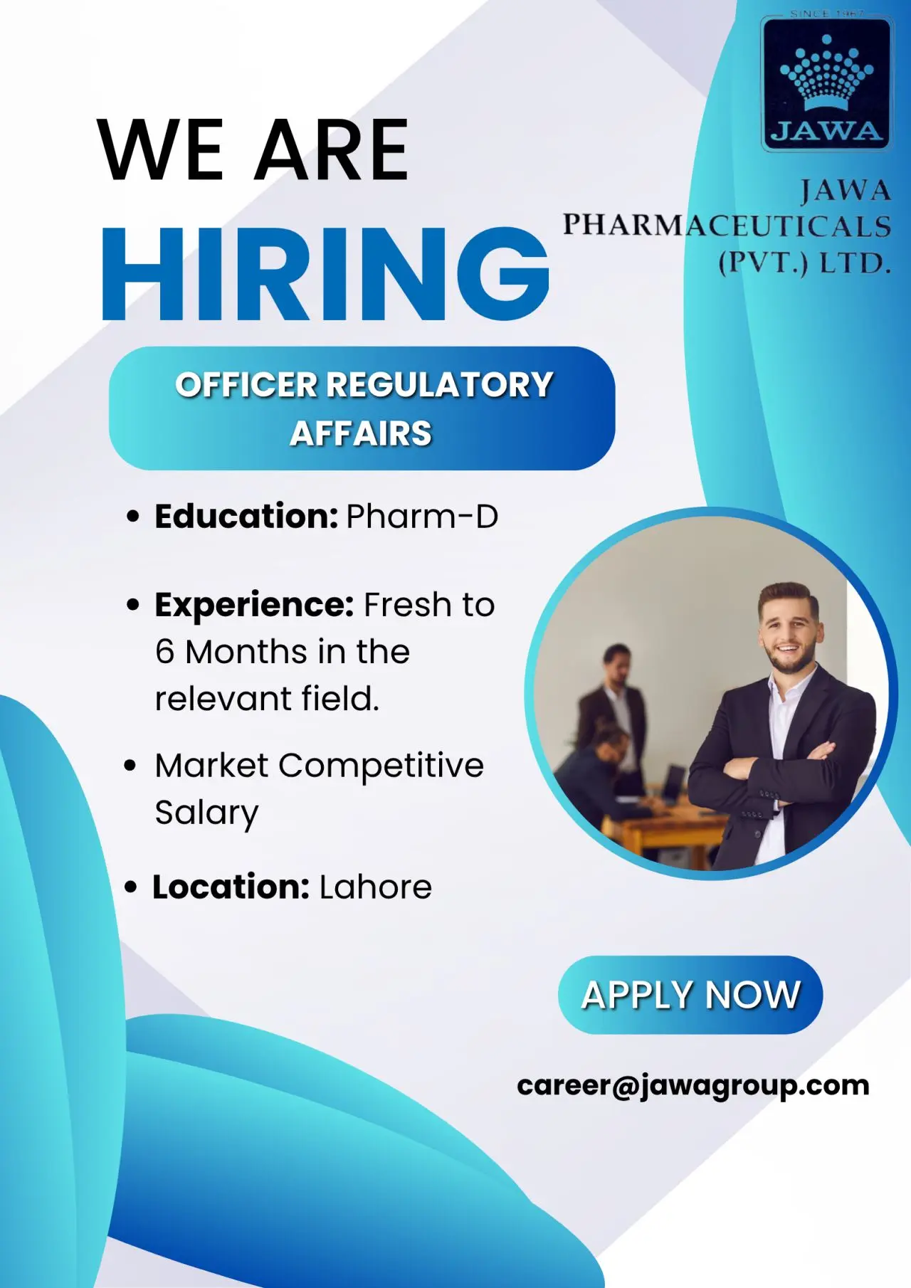 JAWA Pharmaceuticals Hiring Officer Regulatory Affairs 3 JAWA Pharmaceuticals Hiring Officer Regulatory Affairs