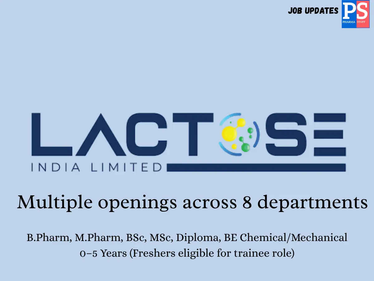 Lactose India Hiring Officer Sr. Officer