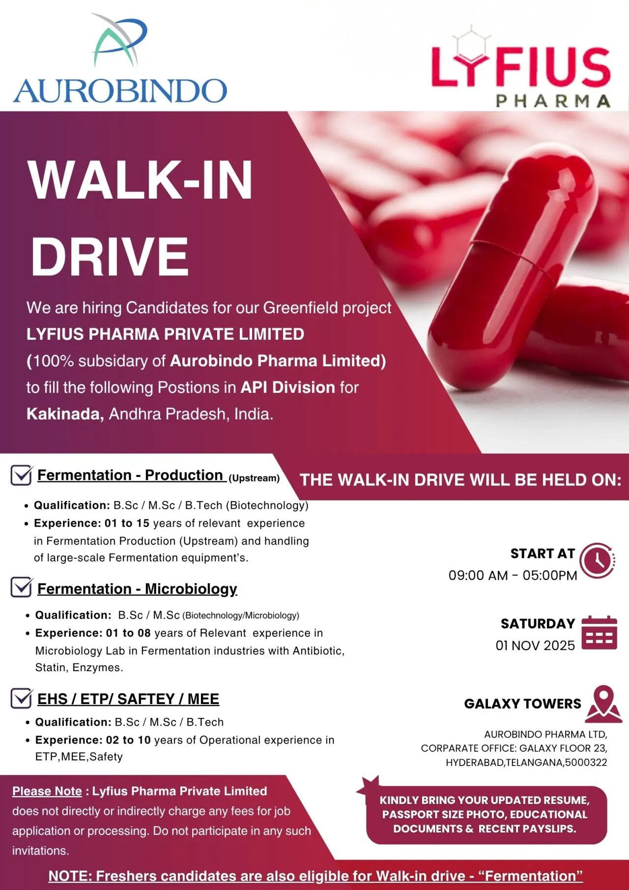Lyfius Pharma walk-in Fermentation Production, Microbiology,EHS 3 Lyfius Pharma walk-in Fermentation Production, Microbiology,EHS