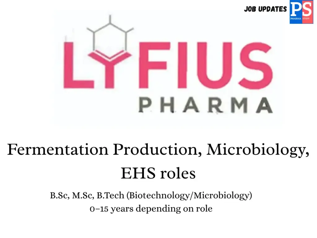 Lyfius Pharma walk-in Fermentation Production, Microbiology,EHS 1 Lyfius Pharma walk-in Fermentation Production, Microbiology,EHS
