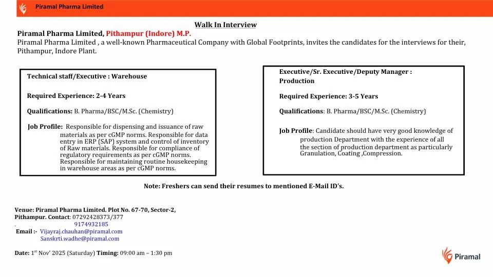 Piramal Pharma Walk-in Production & Warehouse 3 Piramal Pharma Walk-in Production & Warehouse