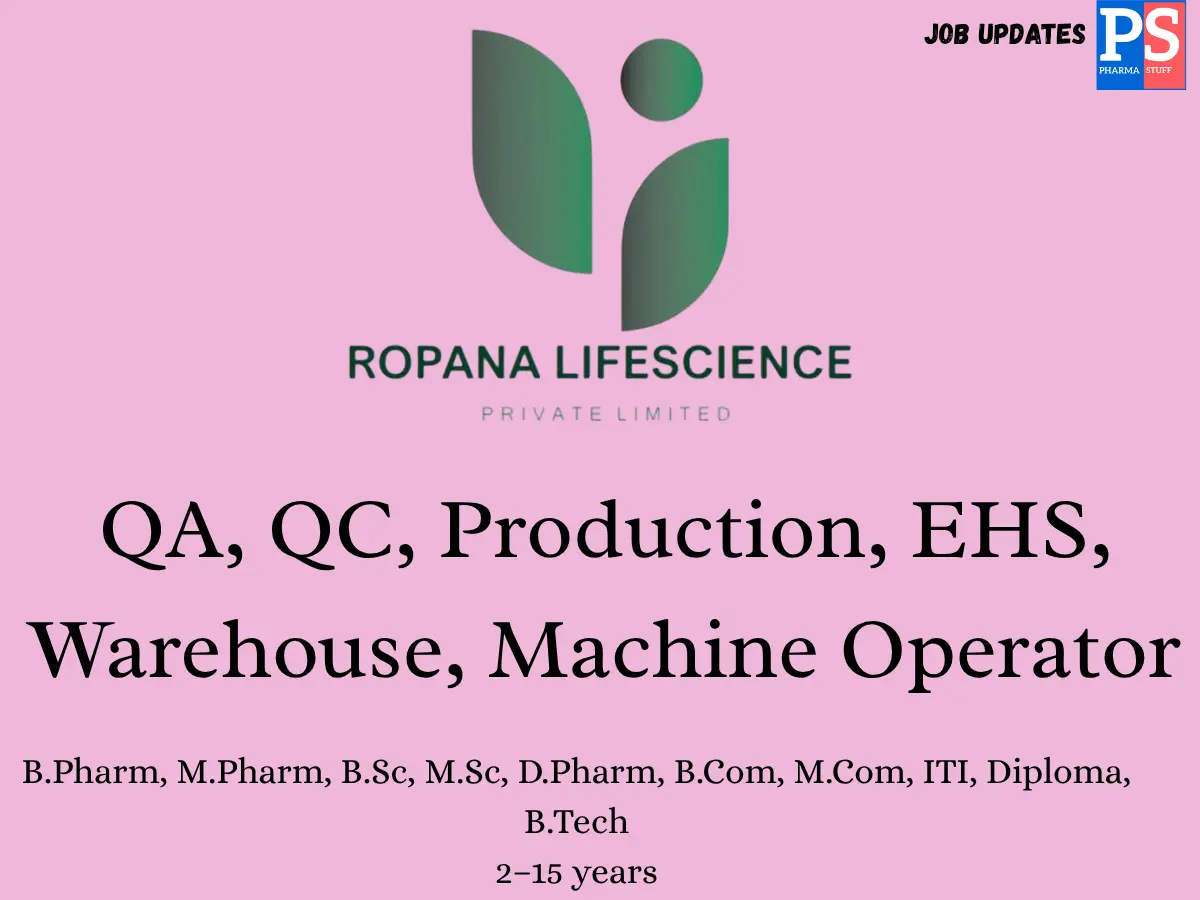 Ropana Lifescience Walk In QAQCProduction EHSWarehouse