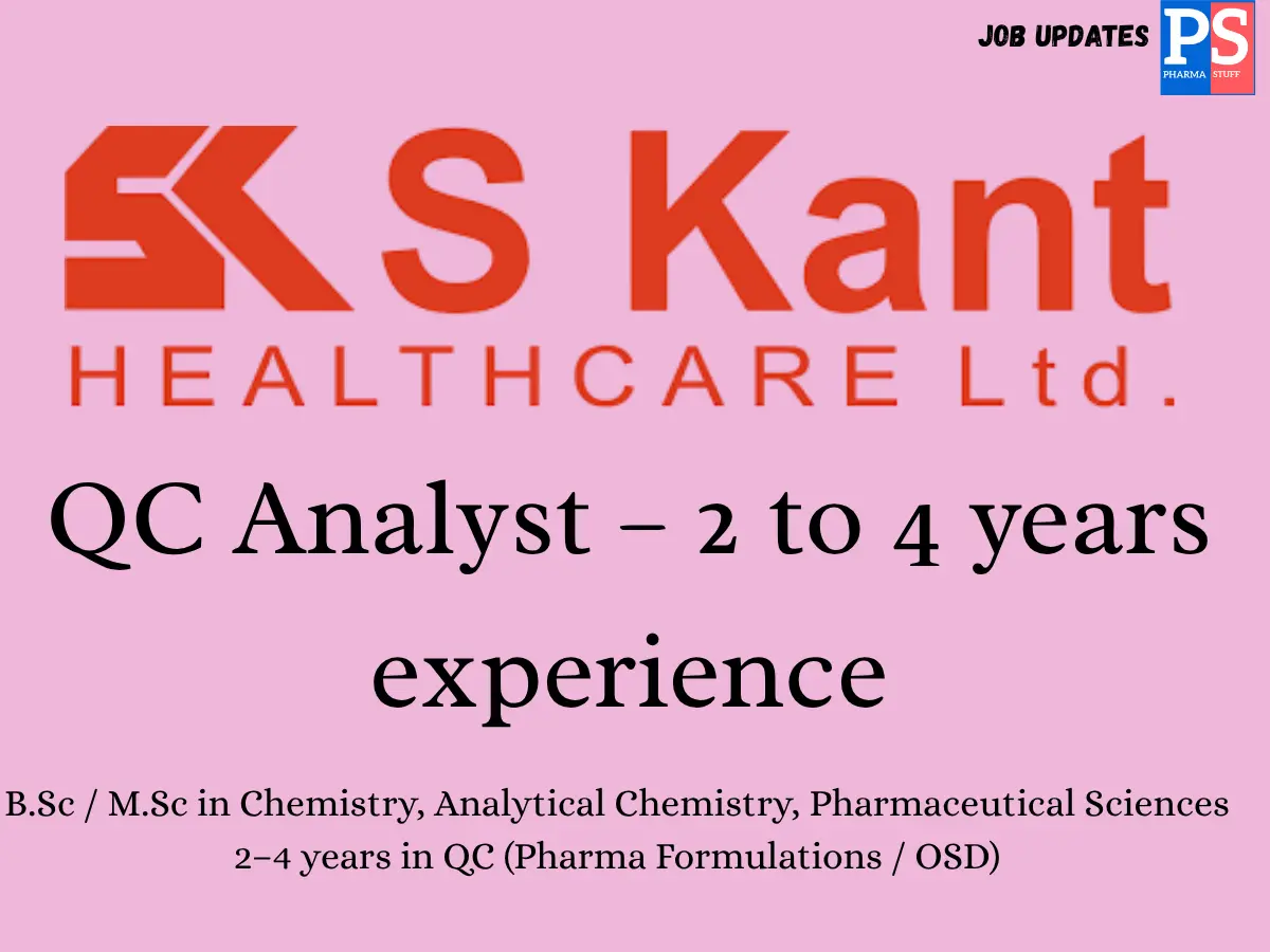 S Kant Healthcare Hiring Quality Control Analyst