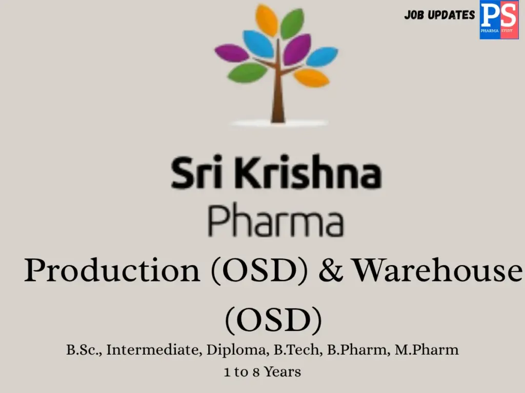 Sri Krishna Pharma walk-in Production & Warehouse (OSD) 1 Sri Krishna Pharma walk-in Production & Warehouse (OSD)