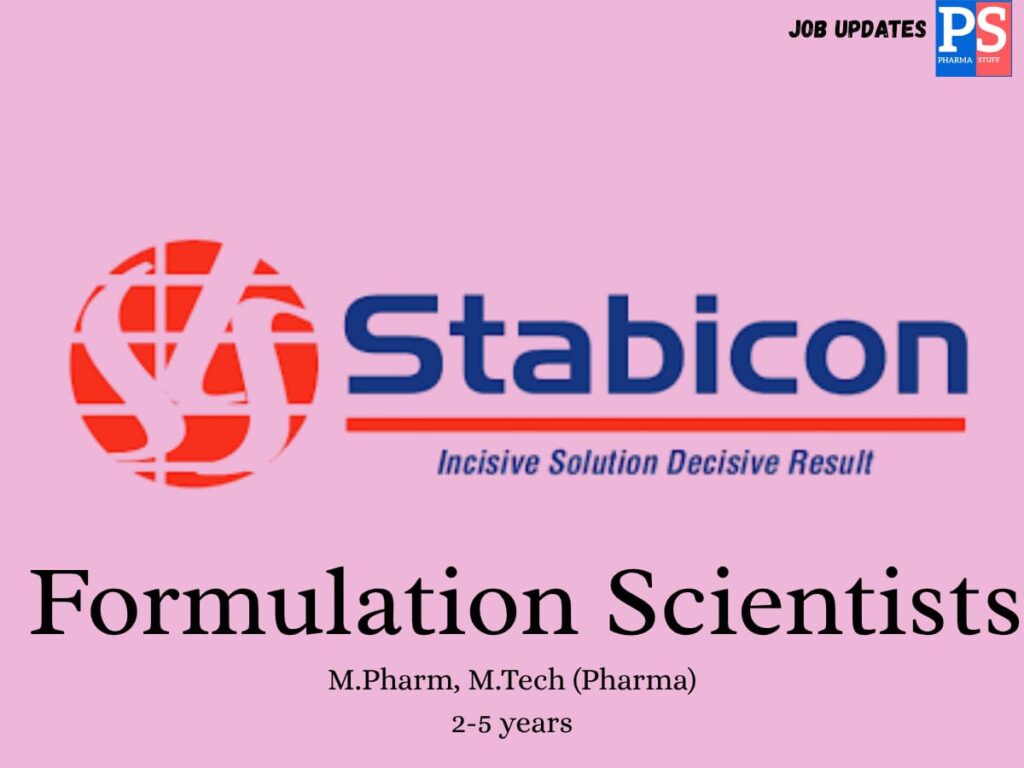 Stabicon Hiring Formulation Scientist (1)