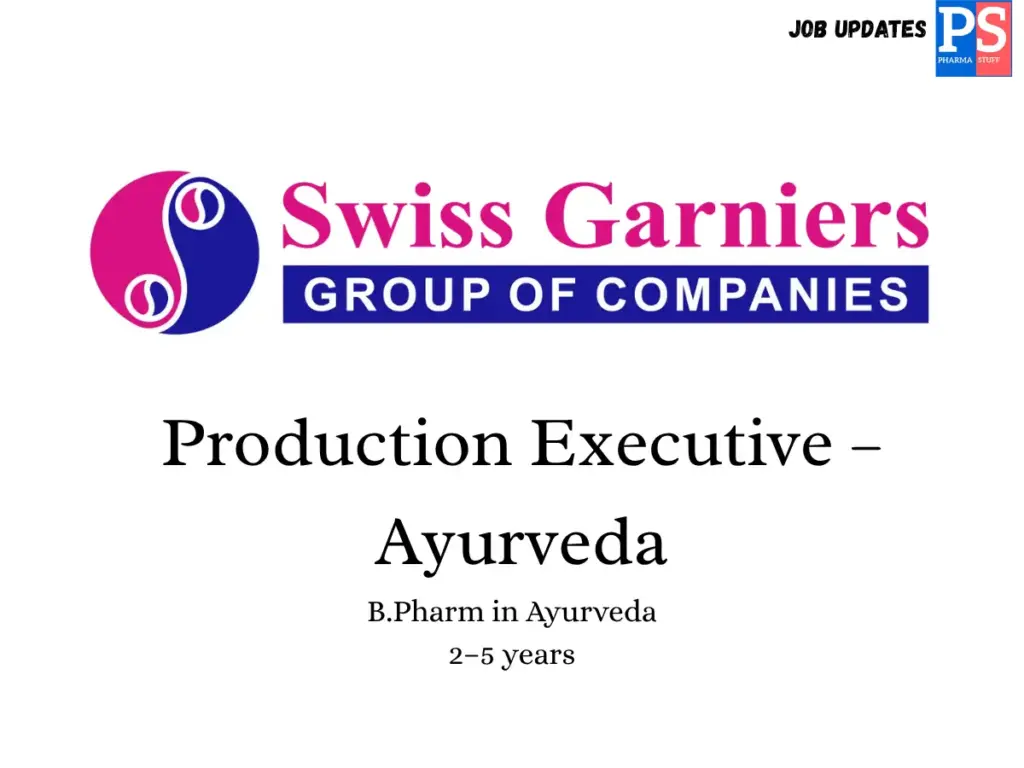 Swiss Garnier hiring Production Executive