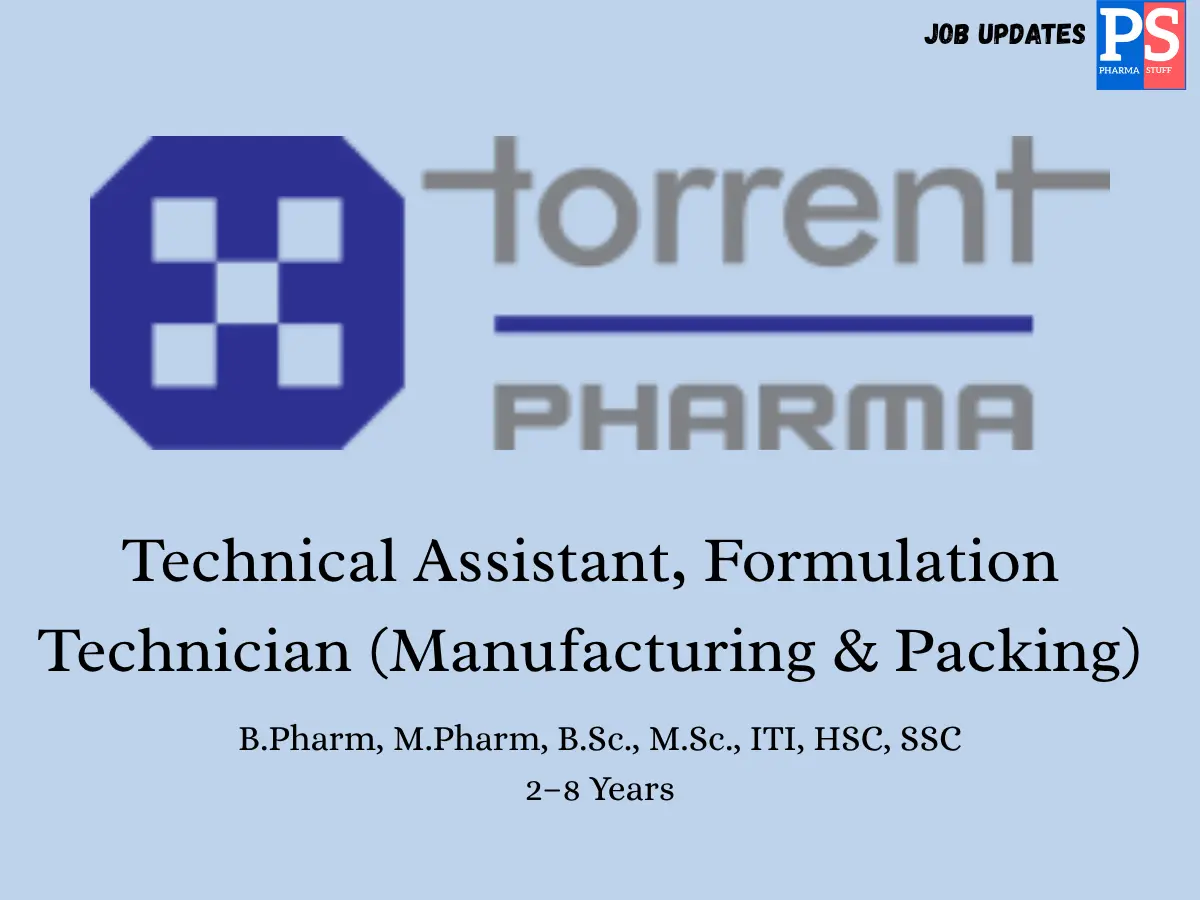 Torrent Pharma Walk in QC ManufacturingPacking