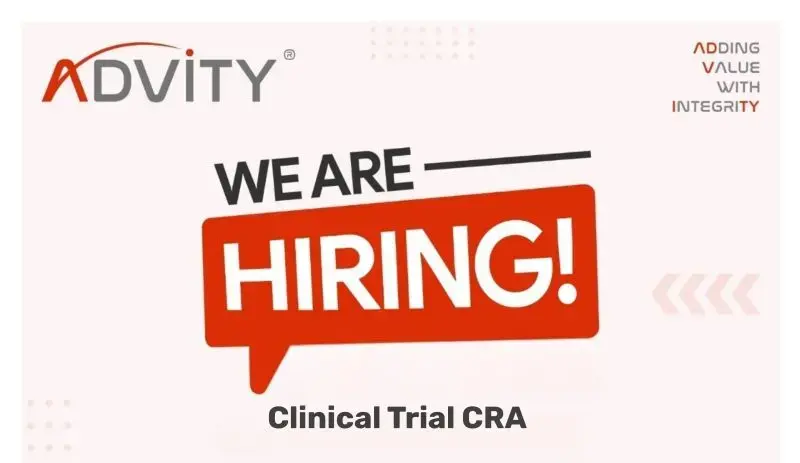 job advertisement from Advity Research for a Clinical Trial CRA position e1761206432364