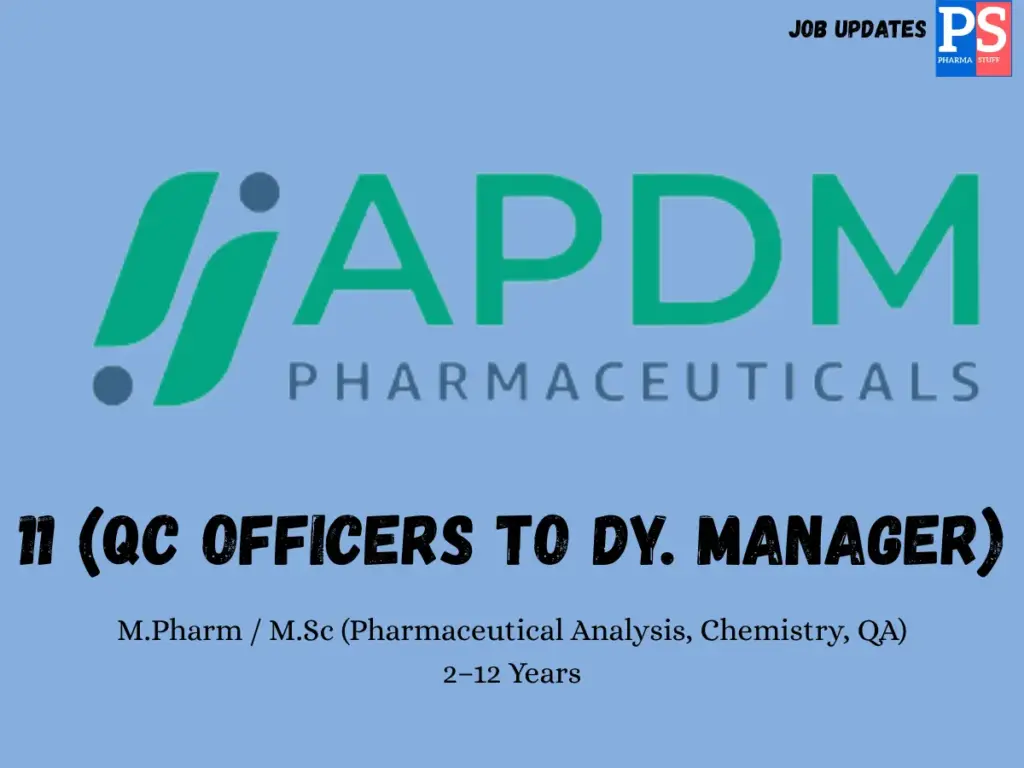 APDM Pharmaceuticals Walk-in QC