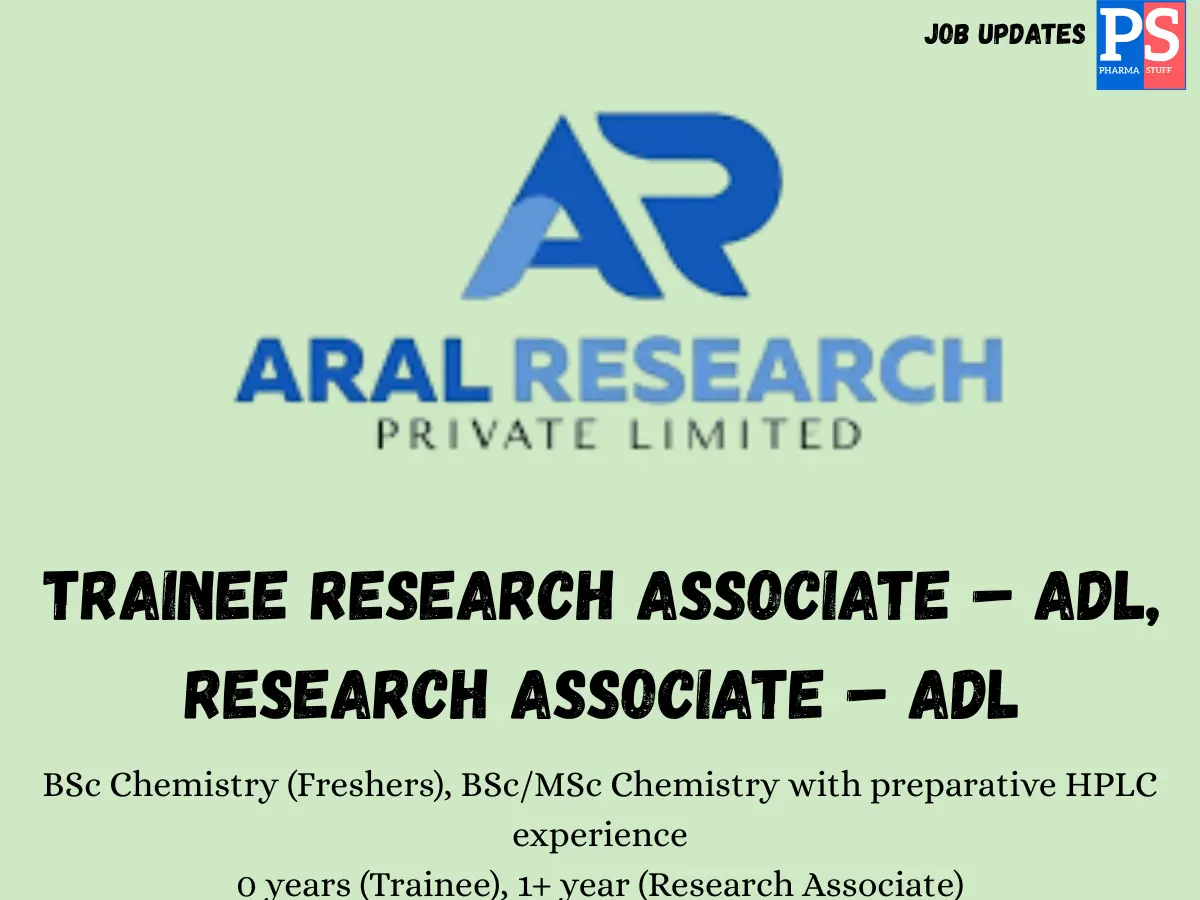 ARAL Research Hiring Trainee ADL Associate