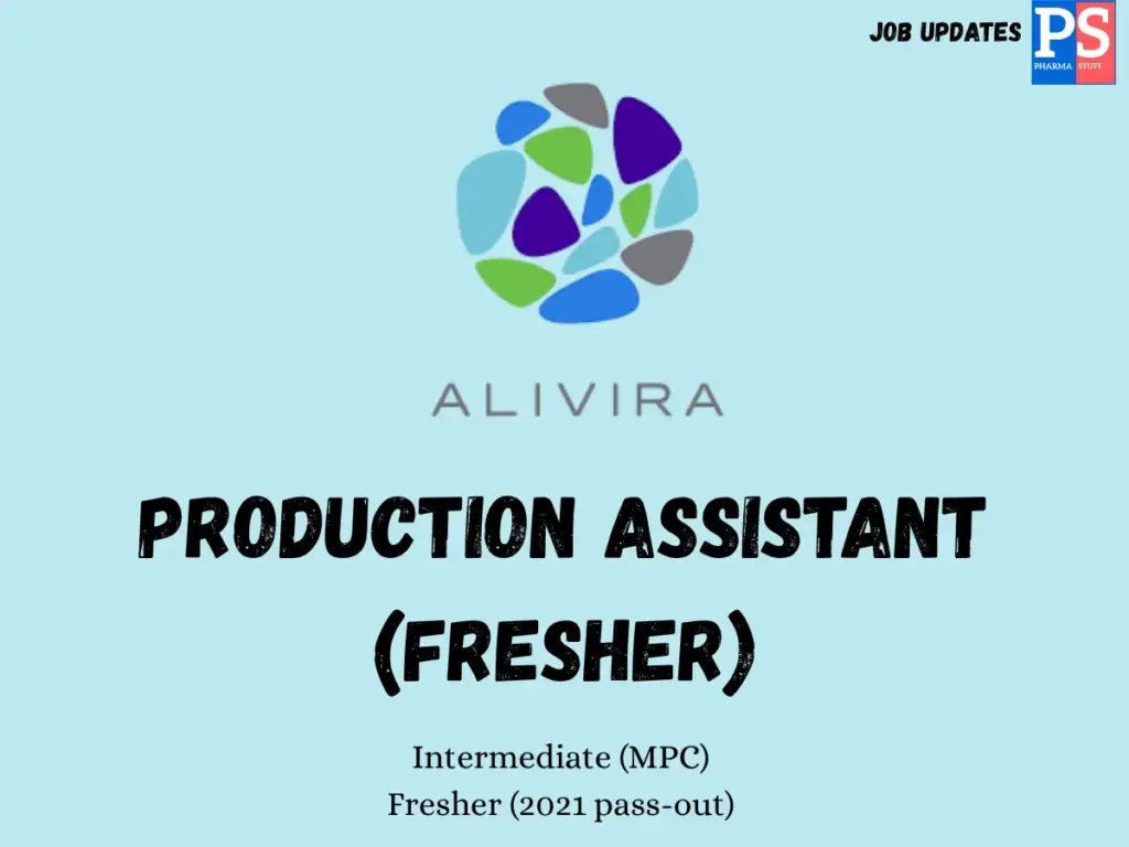 Alivira Animal Health Walk-in Production Assistant