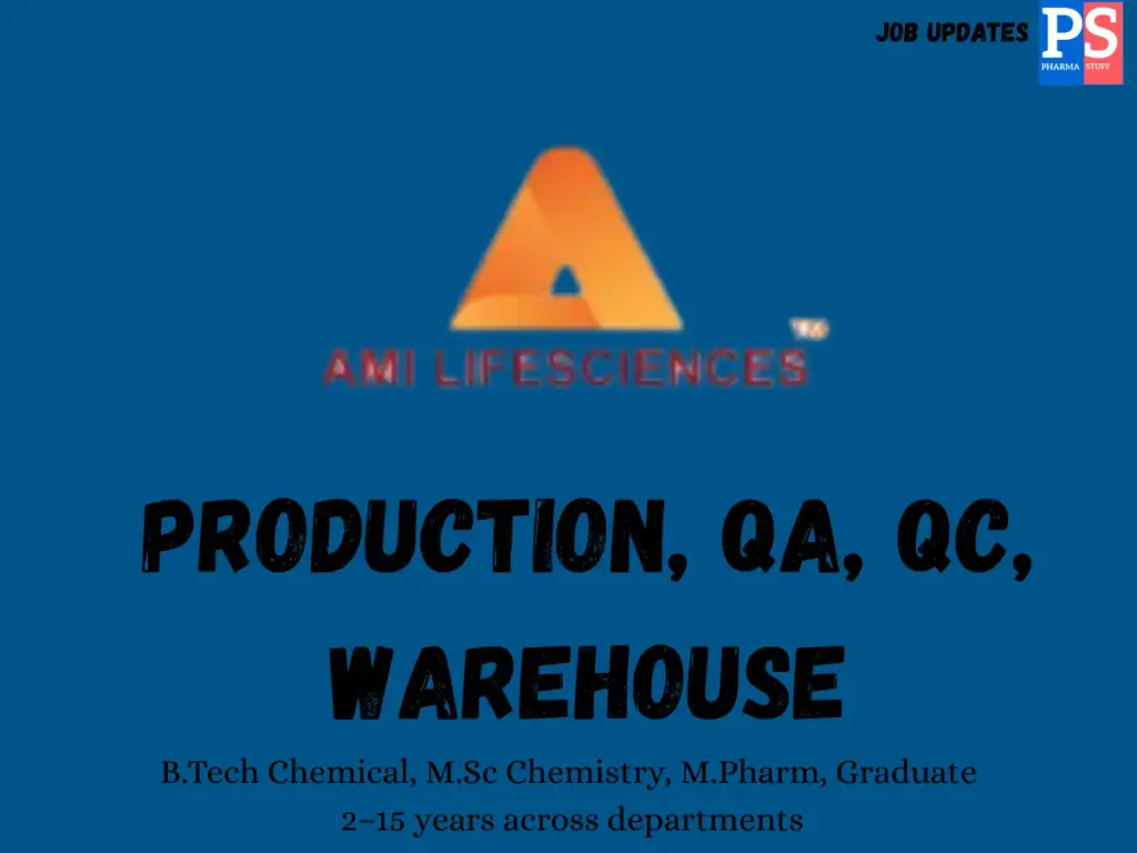 Ami Drugs Walk-in Production, QA, QC and Warehouse