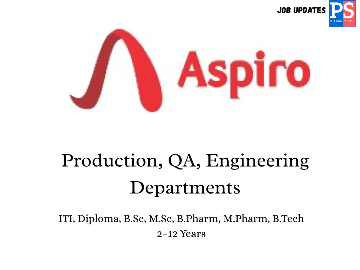Aspiro Pharma Walk in Production QA Engineering