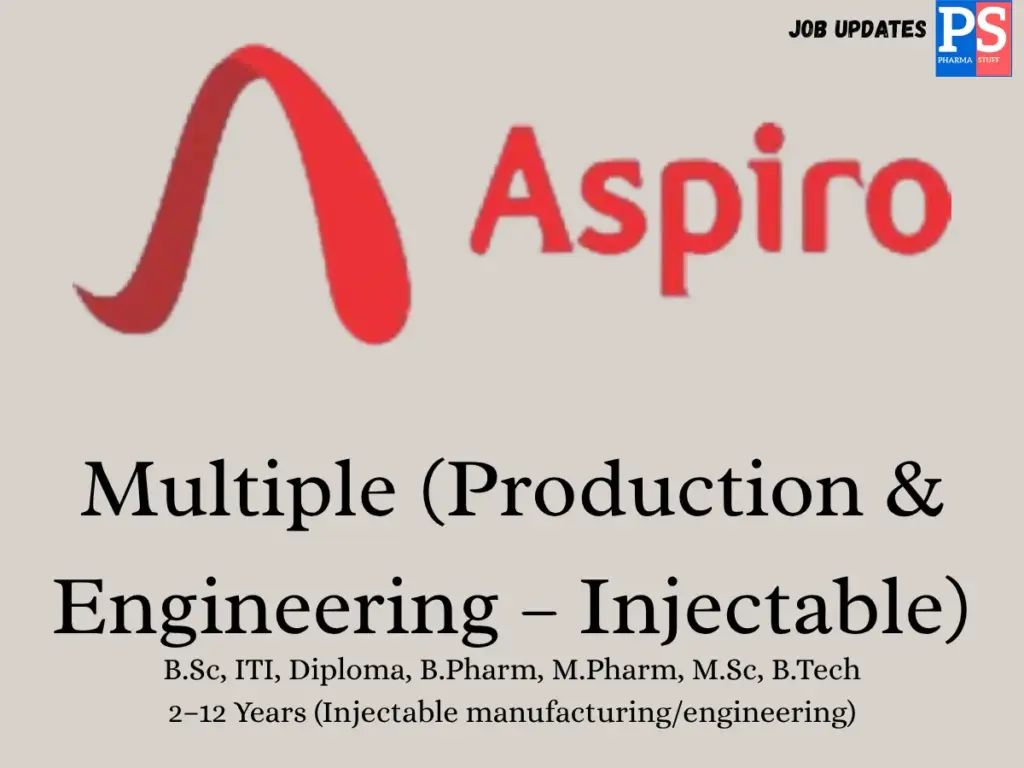 Aspiro Walk-in Injectable Production, Engineering & Operations