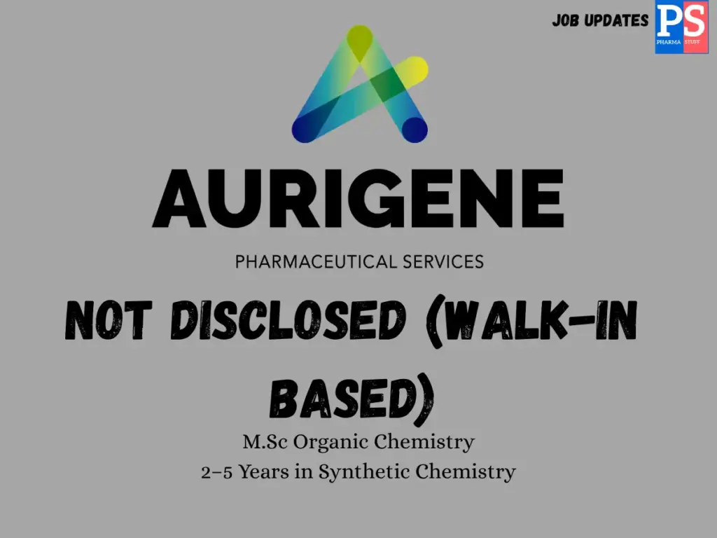 Aurigene Walk-in Medicinal Chemistry