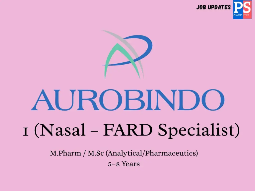 Aurobindo Hiring Analytical / Formulation
