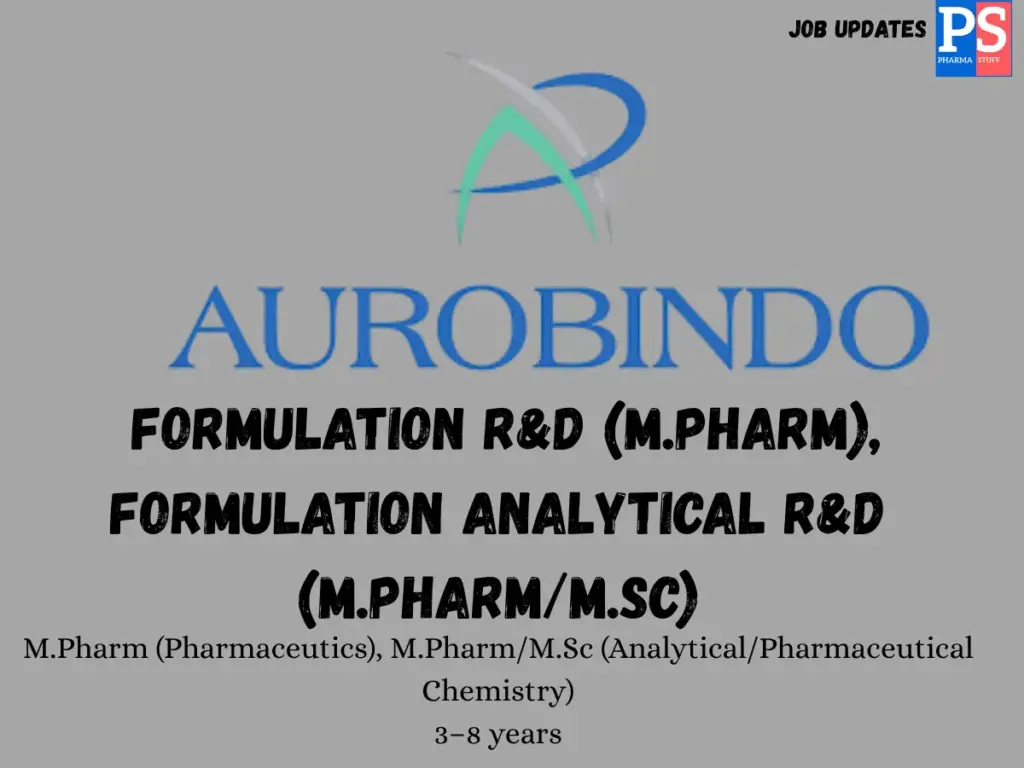 Aurobindo Walk-in R&D & Analytical