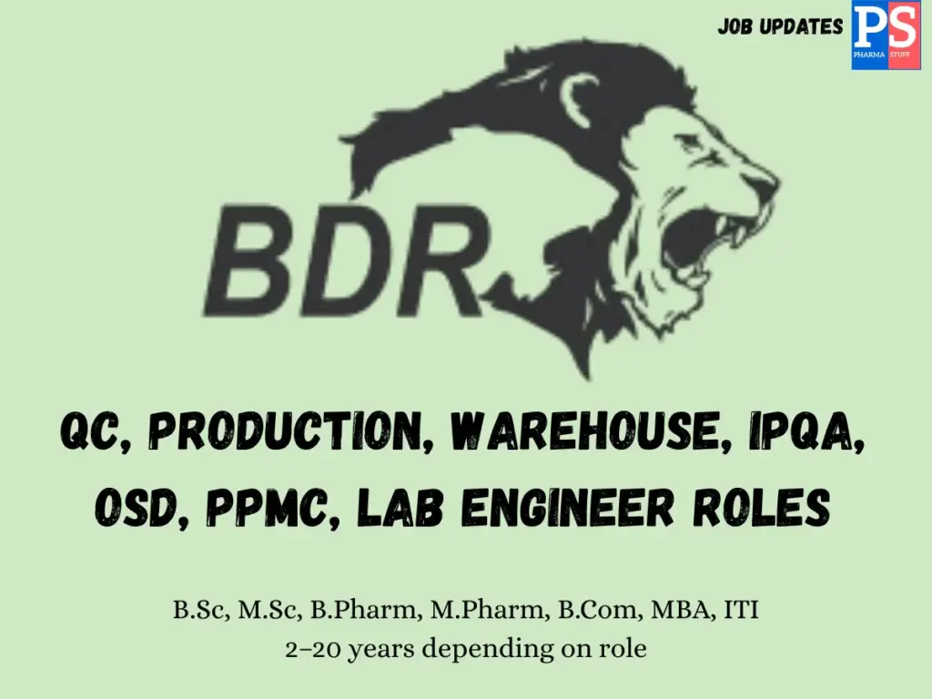 BDR Pharmaceuticals Walk-in QC, Production, Warehouse & IPQA