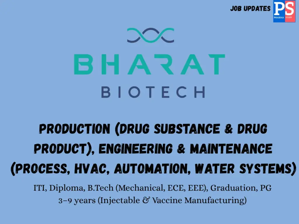 Bharat Biotech Walk-in Production & Engineering