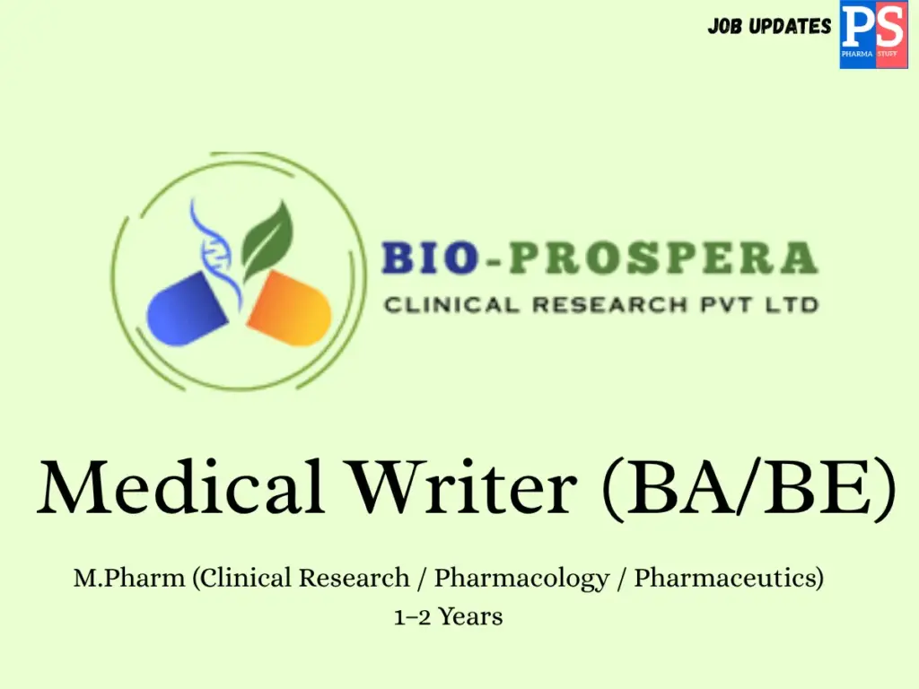 Bio-Prospera Hiring Medical Writer